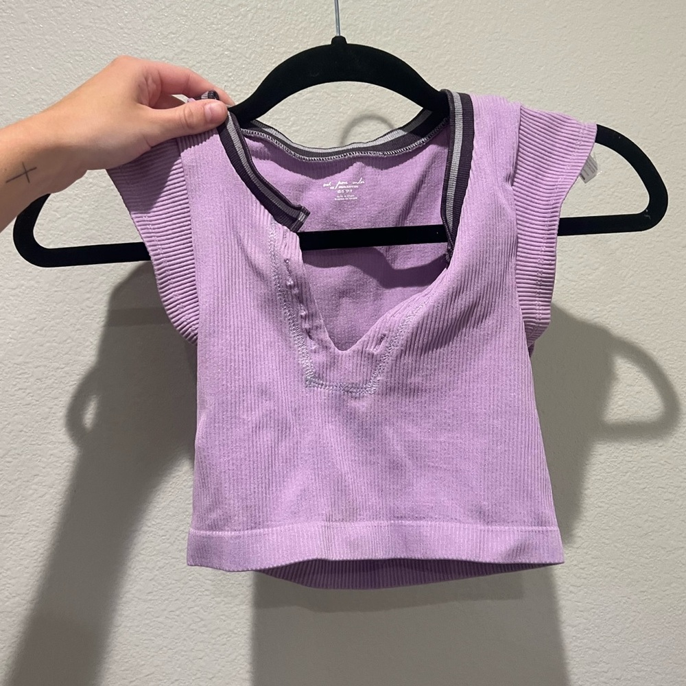 Urban Outfitters Purple Out From Under Go For Gold Seamless Top (Size XS/S)